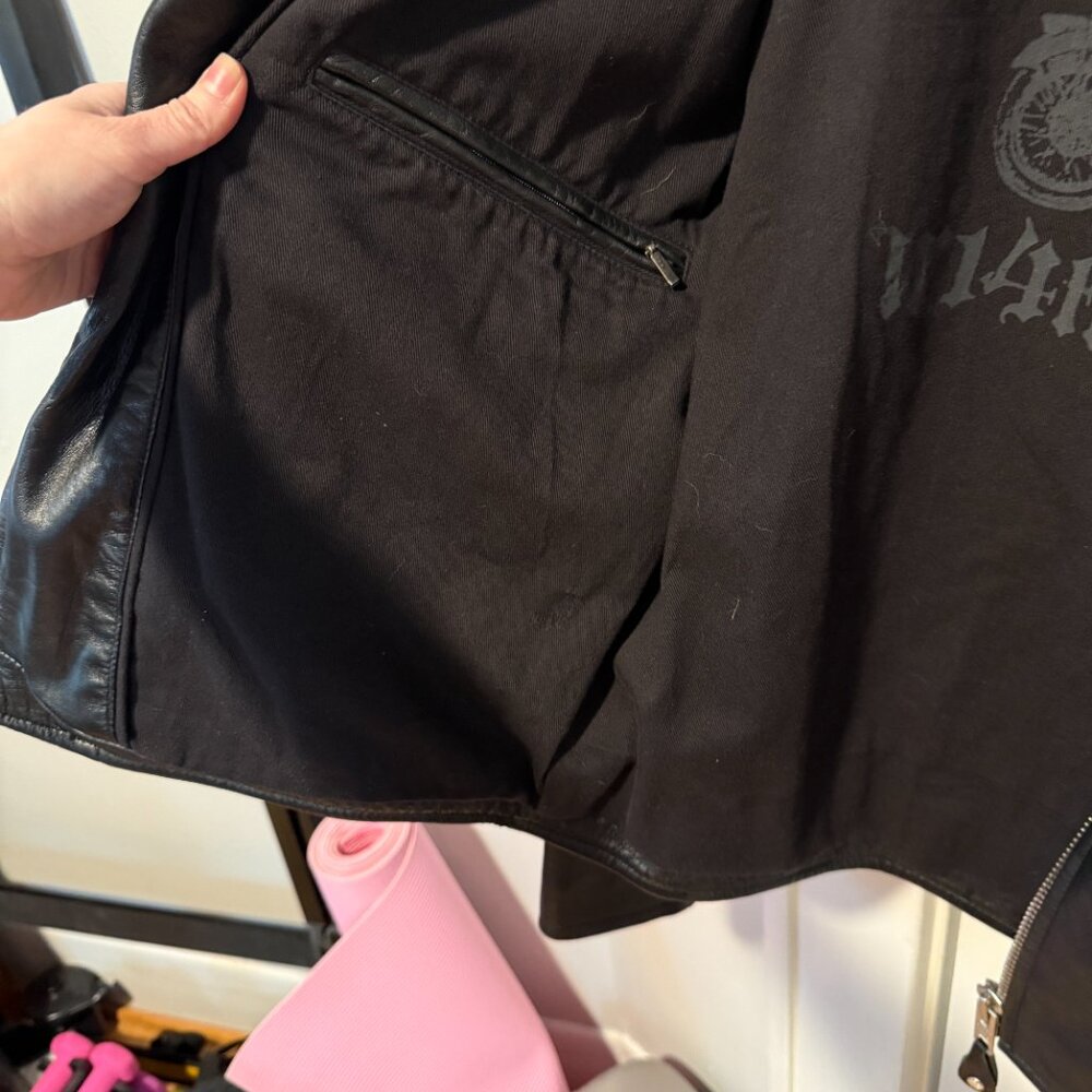 USA Schott Perfecto Black Lambskin Leather Jacket LC1140 - Picture 3 of 10